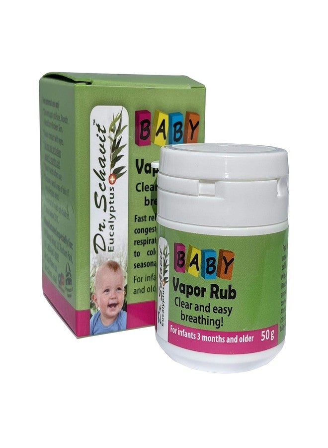 DR. SCHAVIT Baby Soothing Chest Rub. Vapor Rub – Nasal Congestion Balm for Infant, Baby, Toddler – Natural Healing Nose Congestion Relief, Colds, Flu – Herbal Eucalyptus, Menthol, Thyme (1.7oz) - Image 1